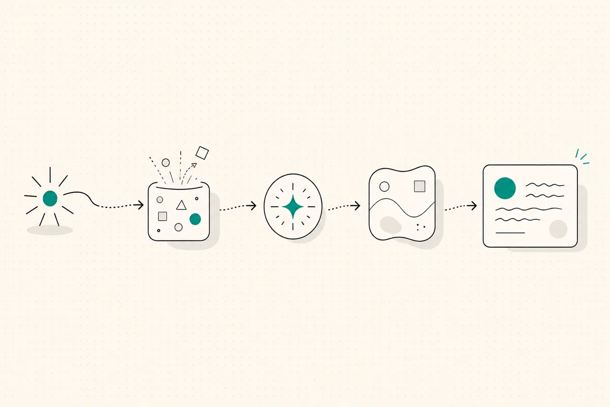 Concept: a simple idea framework turning one seed into a finished LinkedIn post