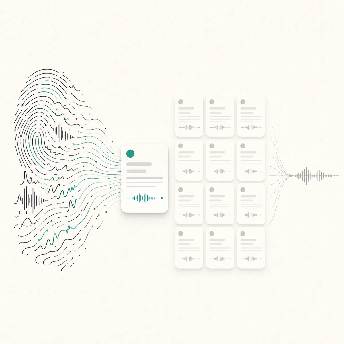 A WriteHero voice profile concept showing personal voice separated from generic AI output